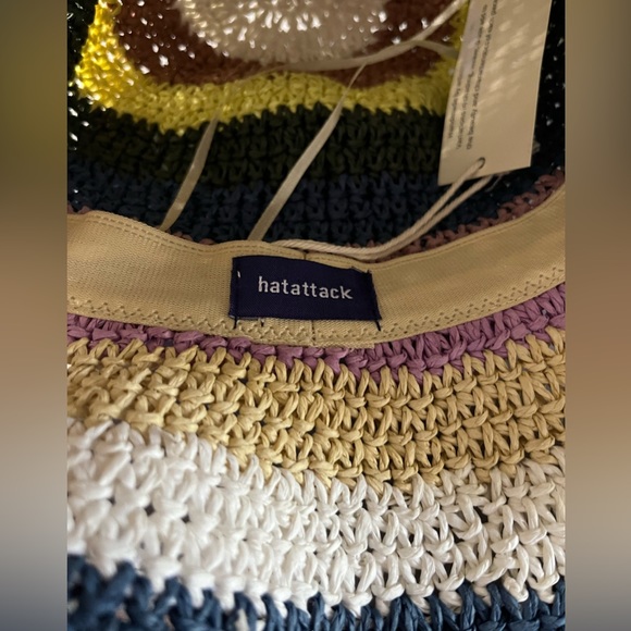 NWT HAT ATTACK Remy Multi Bucket Hat in Navy Stripe, Revolve, One Size, Ladies - Picture 3 of 4